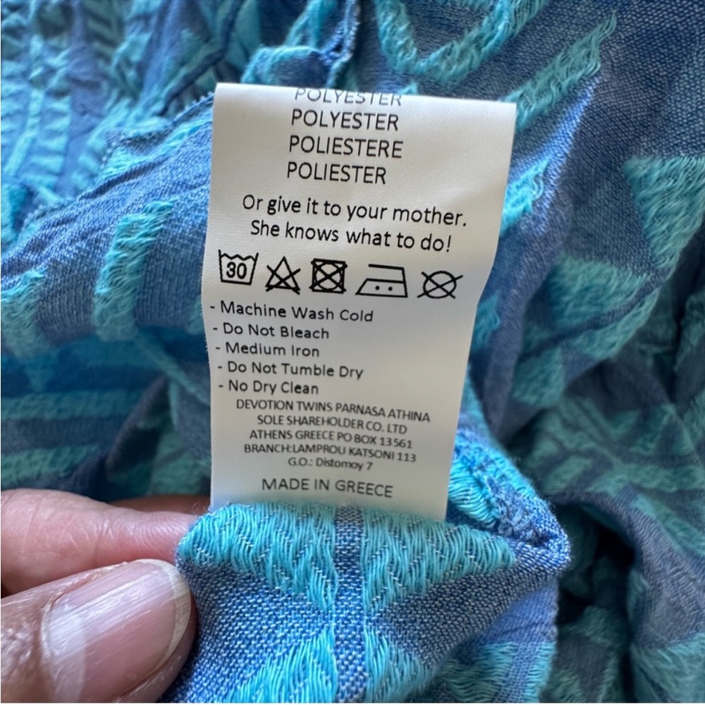 Devotion Twins Blue Patterned Mini Dress - image 8